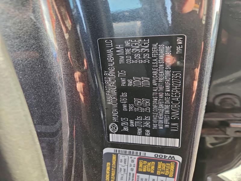 Photo 14 from auction – 2023 HYUNDAI TUCSON SEL with VIN 5NMJBCAE5PH227351