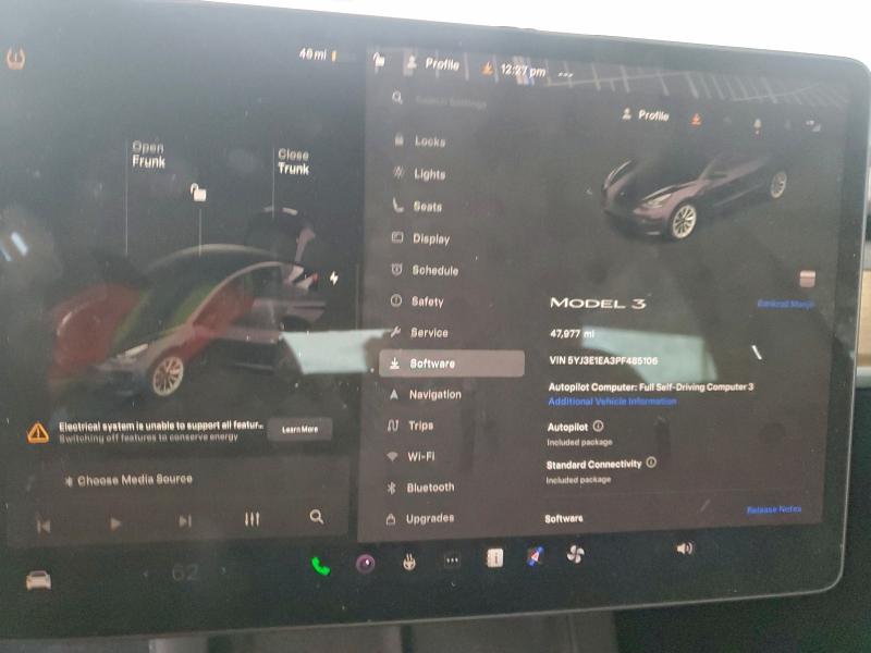 Photo 9 from auction – 2023 TESLA MODEL 3 with VIN 5YJ3E1EA3PF485106