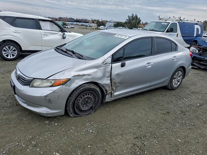 HONDA CIVIC LX 2012 with VIN 2HGFB2F52CH607330 - Photo from auction
