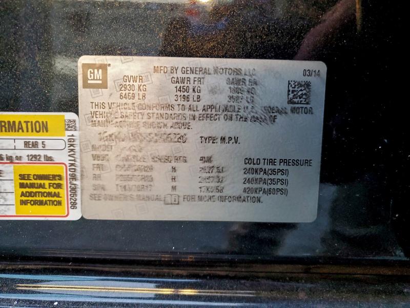 Photo 14 from auction – 2014 GMC ACADIA DEN with VIN 1GKKVTKD9EJ305286