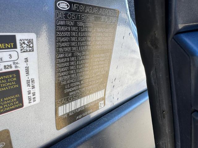 Zdjęcie 10 z aukcji – 2019 LAND ROVER RANGE ROVE z VIN SALGS2SV0KA561267