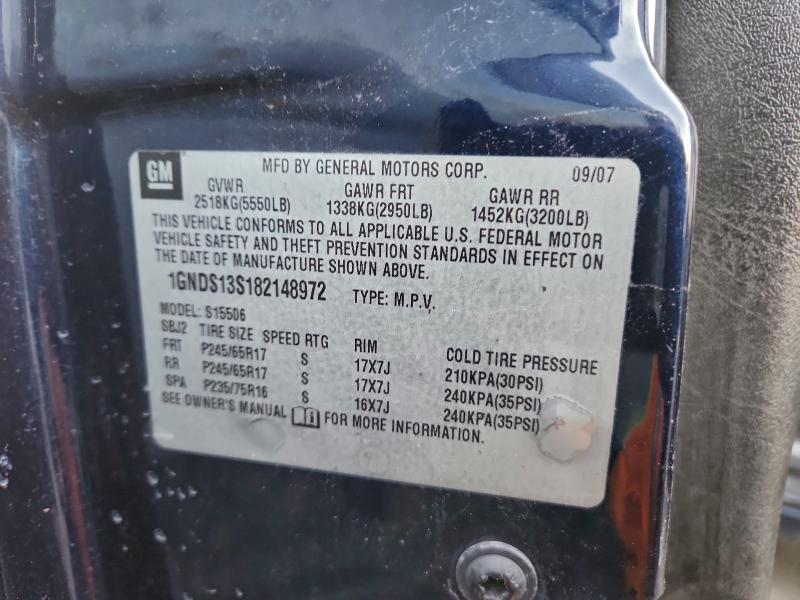 Photo 14 from auction – 2008 CHEVROLET TRAILBLAZE with VIN 1GNDS13S182148972