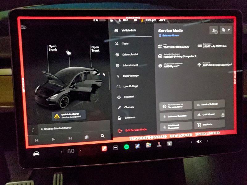 Photo 9 from auction – 2022 TESLA MODEL Y with VIN 7SAYGDEF1NF533439