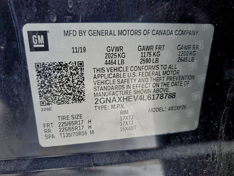Photo 14 from auction – 2020 CHEVROLET EQUINOX LS with VIN 2GNAXHEV4L6178788