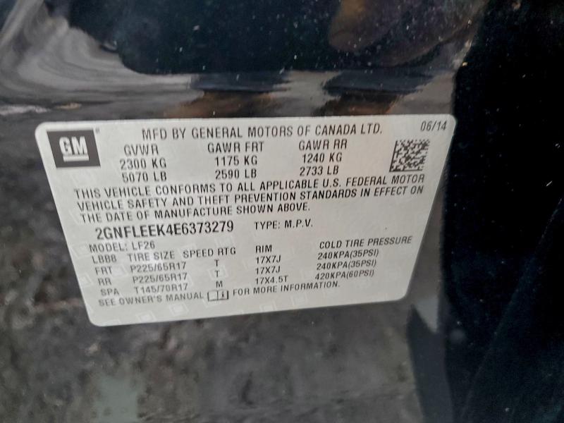 Photo 14 from auction – 2014 CHEVROLET EQUINOX LS with VIN 2GNFLEEK4E6373279