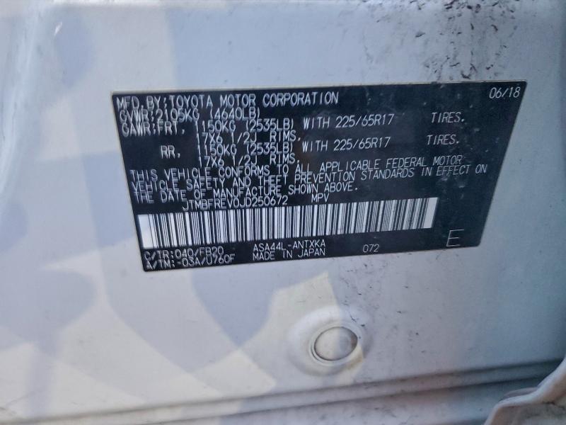 Photo 14 from auction – 2018 TOYOTA RAV4 LE with VIN JTMBFREV0JD250672