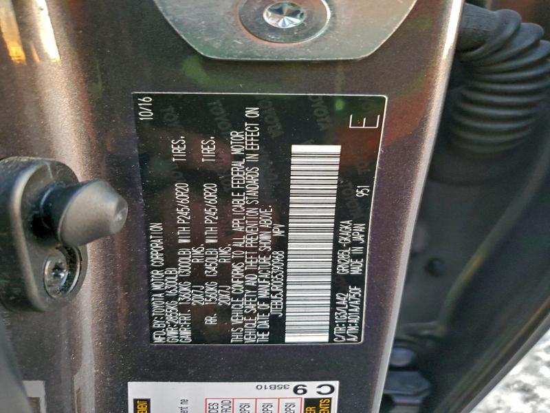 Foto 14 de la subasta – 2016 TOYOTA 4RUNNER con VIN JTEBU5JR0G5390968