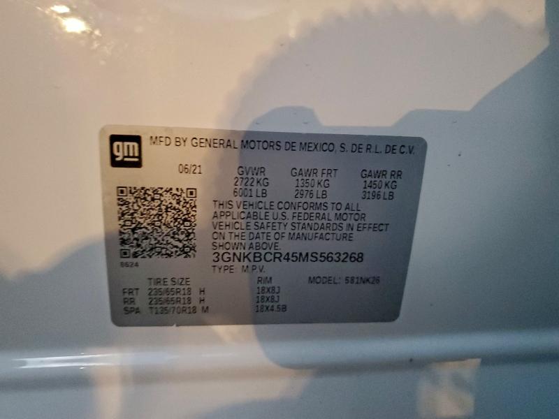 Photo 14 from auction – 2021 CHEVROLET BLAZER 2LT with VIN 3GNKBCR45MS563268