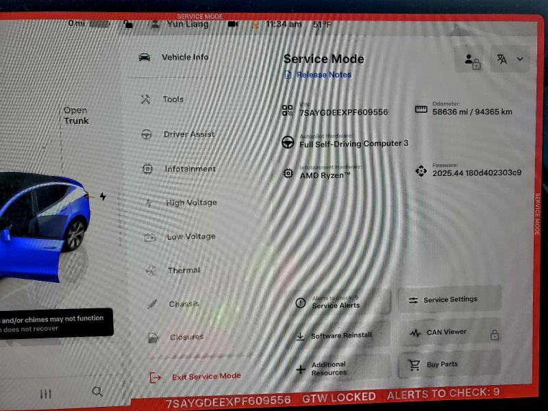 Photo 9 from auction – 2023 TESLA MODEL Y with VIN 7SAYGDEEXPF609556