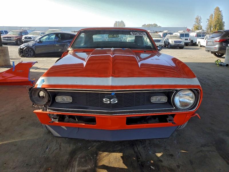 Photo 5 from auction – 1968 CHEVROLET CAMERO with VIN 124378L320131