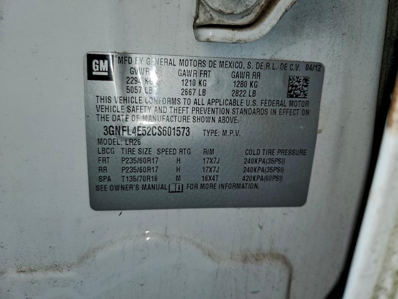 Photo 14 from auction – 2012 CHEVROLET CAPTIVA SP with VIN 3GNFL4E52CS601573