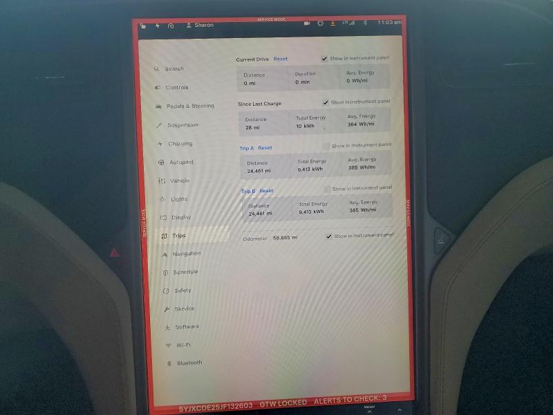 Photo 9 from auction – 2018 TESLA MODEL X with VIN 5YJXCDE25JF132603