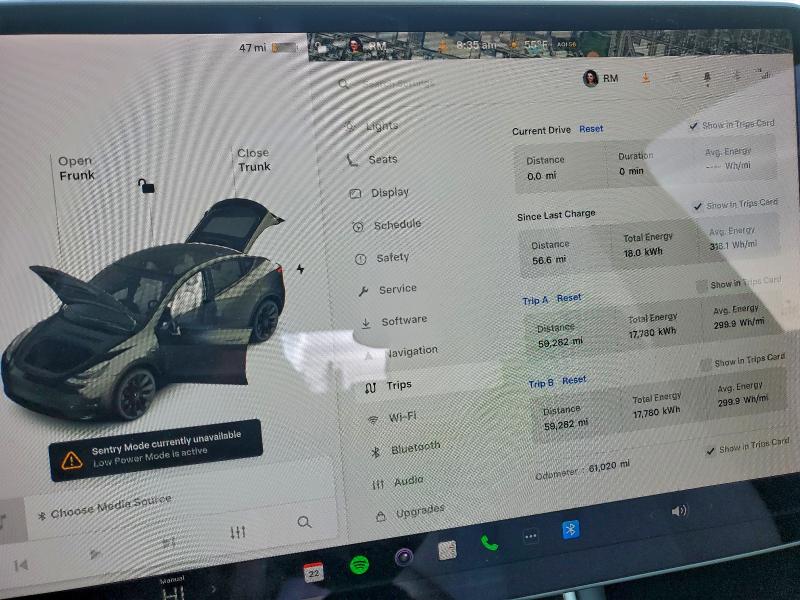 Photo 9 from auction – 2021 TESLA MODEL Y with VIN 5YJYGDEEXMF093160