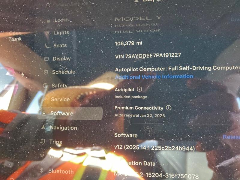 Photo 9 from auction – 2023 TESLA MODEL Y with VIN 7SAYGDEE7PA191227