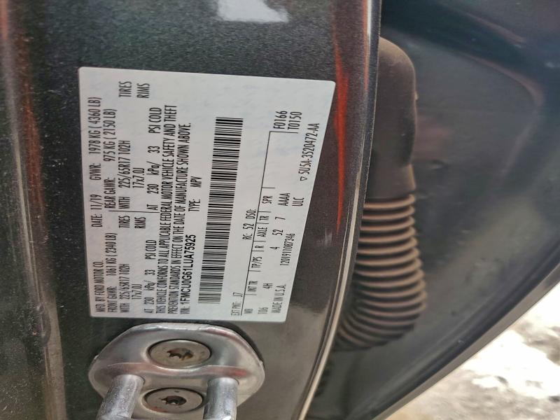 Photo 14 from auction – 2020 FORD ESCAPE SE with VIN 1FMCU0G61LUA75925