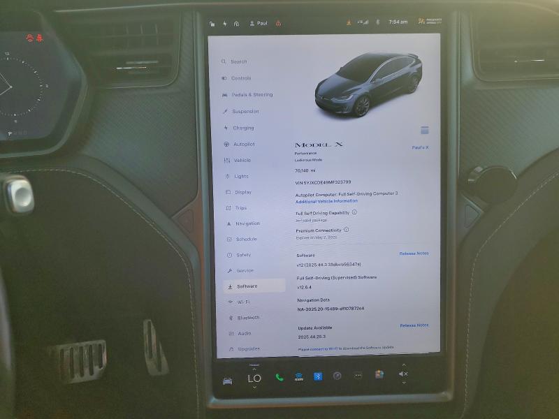 Photo 9 from auction – 2021 TESLA MODEL X with VIN 5YJXCDE49MF323799