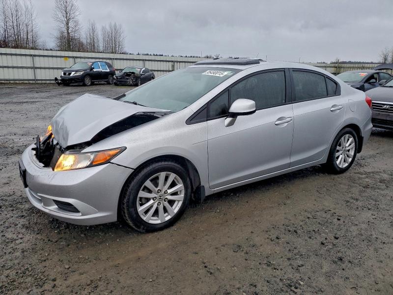 HONDA CIVIC EXL 2012 with VIN 2HGFB2F90CH566473 - Photo from auction
