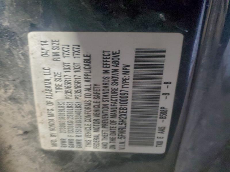 Photo 14 from auction – 2014 HONDA ODYSSEY LX with VIN 5FNRL5H2XEB100097