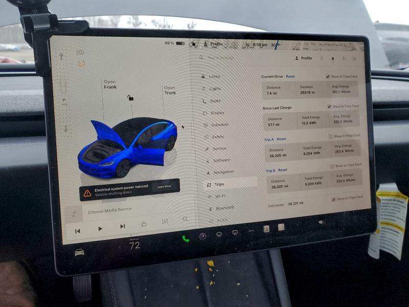 Photo 9 from auction – 2025 TESLA MODEL 3 with VIN 5YJ3E1EB2SF890410