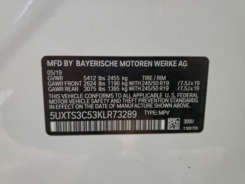 Photo 14 from auction – 2019 BMW X3 XDRIVEM with VIN 5UXTS3C53KLR73289
