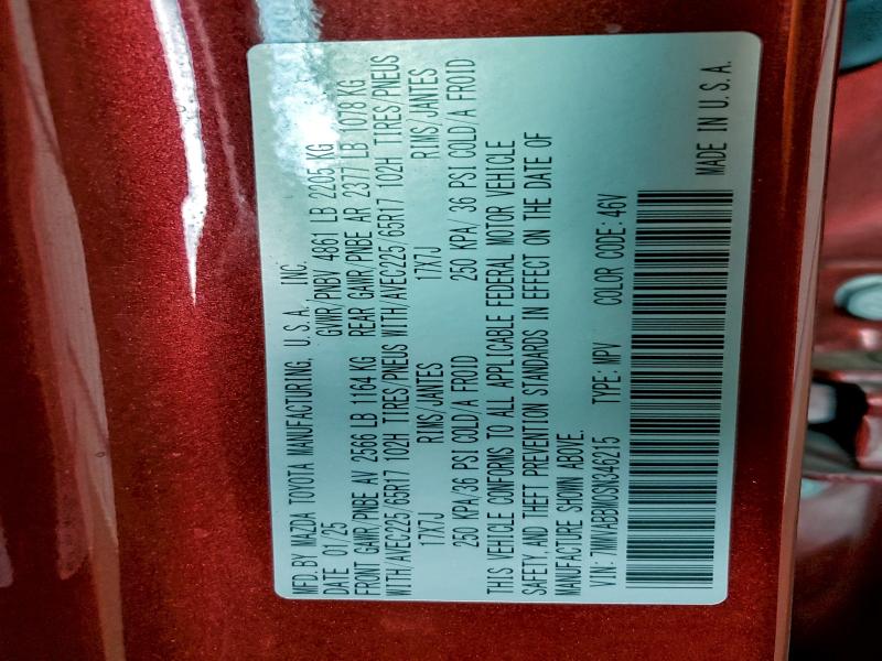 Photo 14 from auction – 2025 MAZDA CX-50 PREF with VIN 7MMVABBM0SN346215
