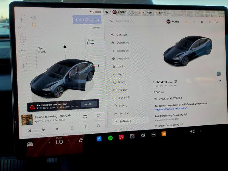 Photo 9 from auction – 2025 TESLA MODEL 3 with VIN 5YJ3E1EA8SF016604