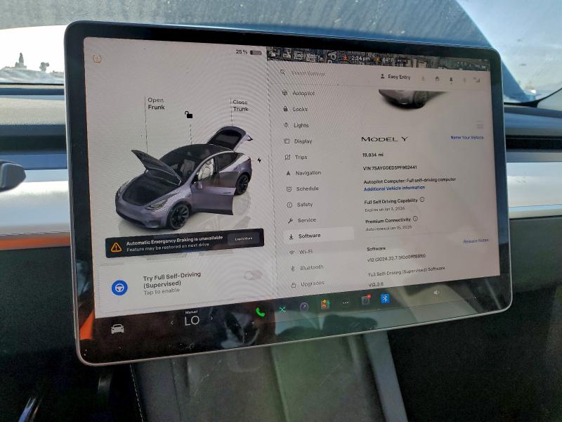 Photo 9 from auction – 2023 TESLA MODEL Y with VIN 7SAYGDED5PF962441