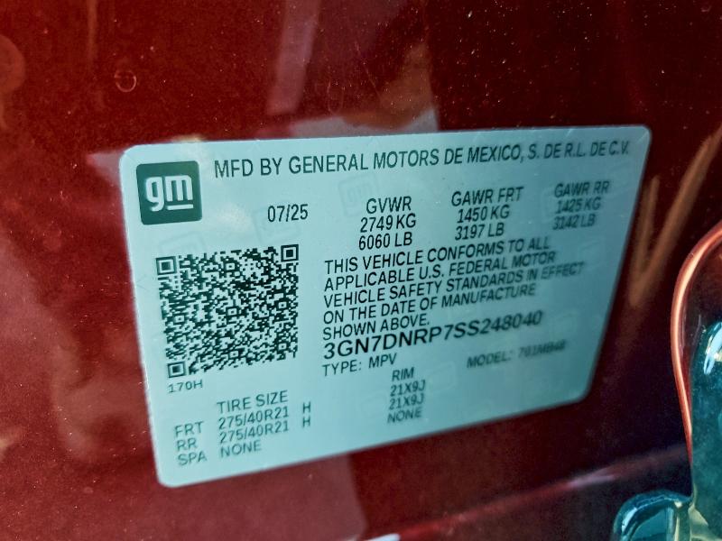 Photo 14 from auction – 2025 CHEVROLET EQUINOX LT with VIN 3GN7DNRP7SS248040
