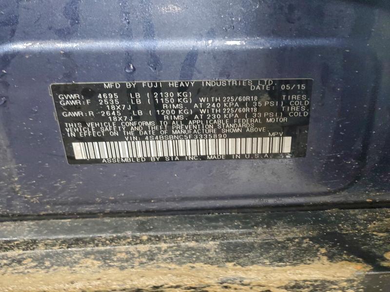 Photo 14 from auction – 2015 SUBARU OUTBACK 2. with VIN 4S4BSBNC5F3335890