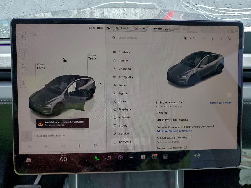 Photo 9 from auction – 2026 TESLA MODEL Y with VIN 7SAYGDED1TF400868