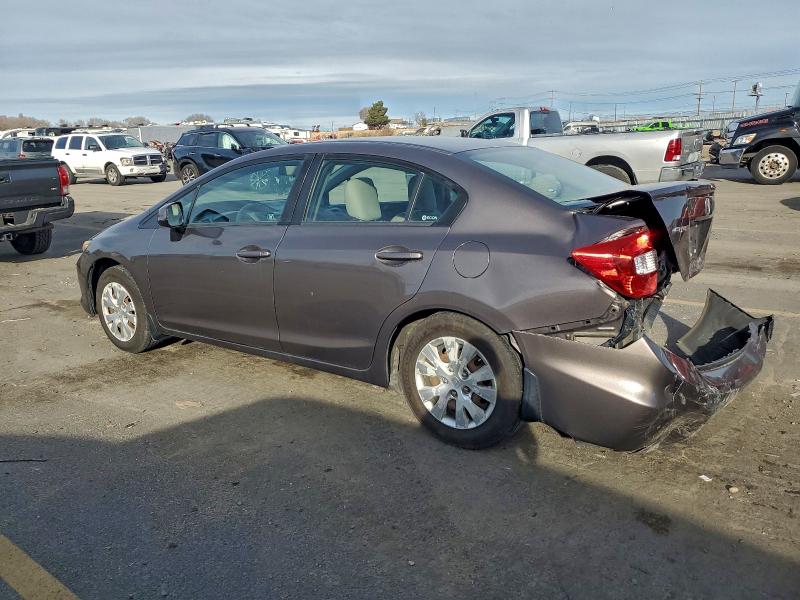 Photo 2 from auction – 2012 HONDA CIVIC LX with VIN 19XFB2F53CE342671