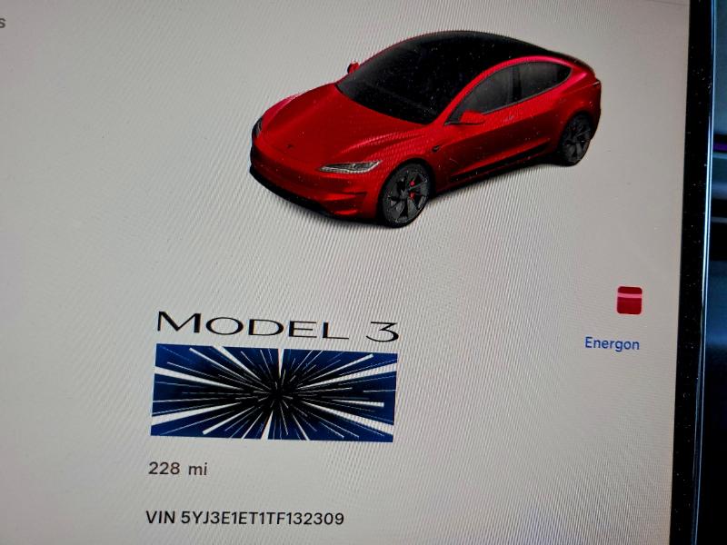 Photo 9 from auction – 2026 TESLA MODEL 3 with VIN 5YJ3E1ET1TF132309