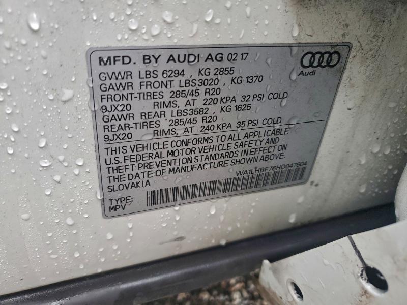 صورة رقم 14 من المزاد - 2017 AUDI Q7 PREMIUM مع VIN WA1LHBF76HD047604