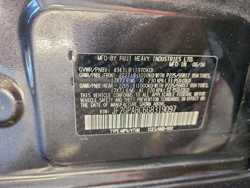 Photo 14 from auction – 2016 SUBARU CROSSTREK with VIN JF2GPABC6G8319097