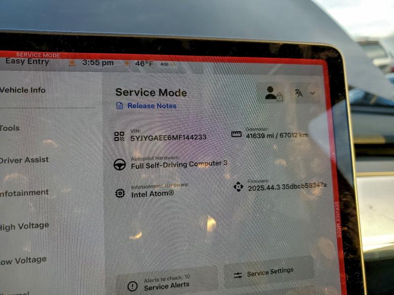 Photo 9 from auction – 2021 TESLA MODEL Y with VIN 5YJYGAEE6MF144233