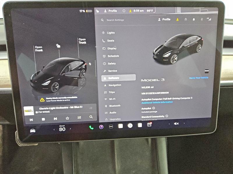 Photo 9 from auction – 2022 TESLA MODEL 3 with VIN 5YJ3E1EA4NF288006