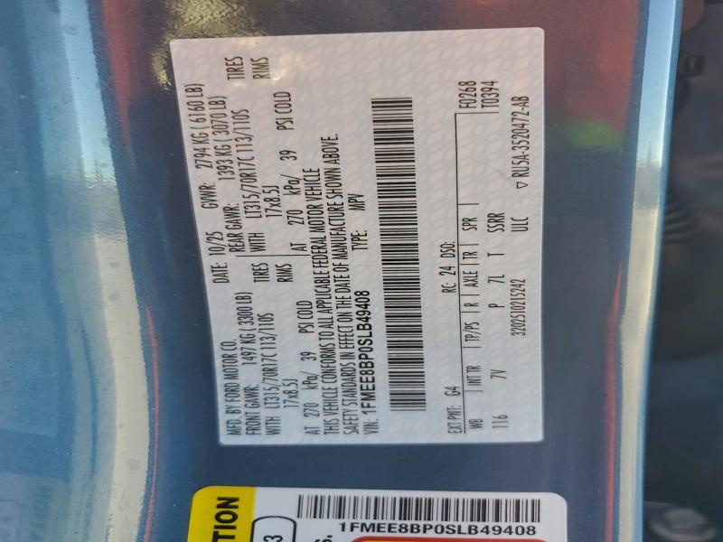 Photo 14 from auction – 2025 FORD BRONCO OUT with VIN 1FMEE8BP0SLB49408