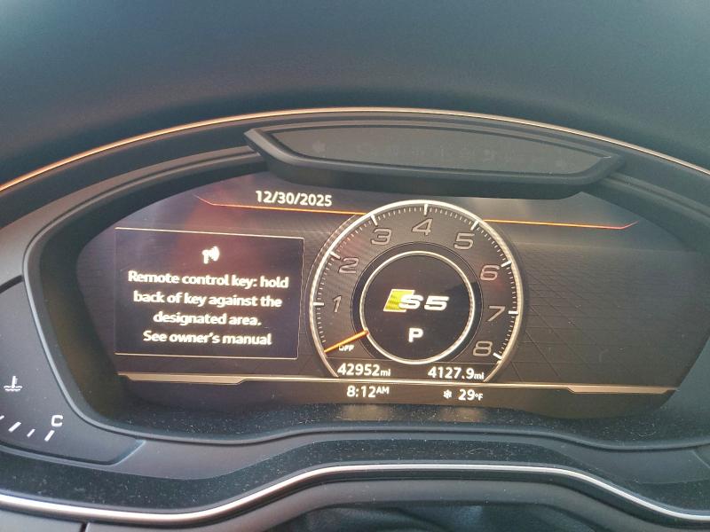 Photo 9 from auction – 2019 AUDI S5 with VIN WAUC4CF57KA092109
