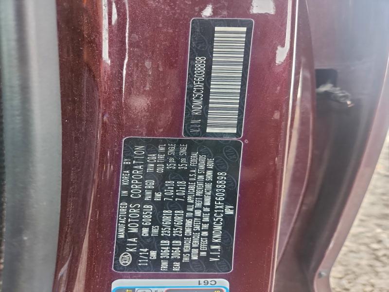Photo 14 from auction – 2015 KIA SEDONA EX with VIN KNDMC5C1XF6038898