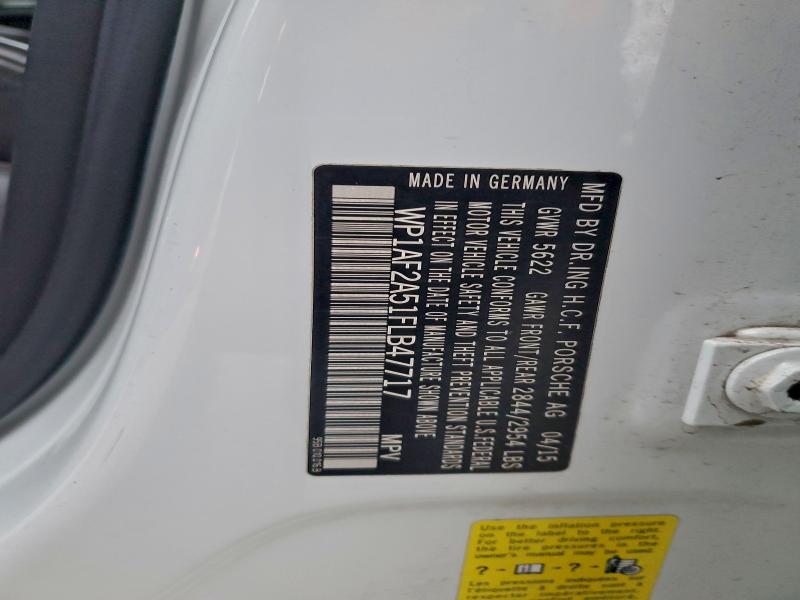 Photo 14 from auction – 2015 PORSCHE MACAN TURB with VIN WP1AF2A51FLB47717