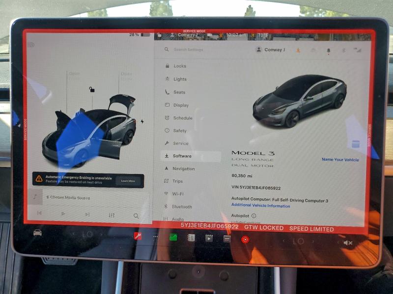 Photo 9 from auction – 2018 TESLA MODEL 3 with VIN 5YJ3E1EB4JF065922