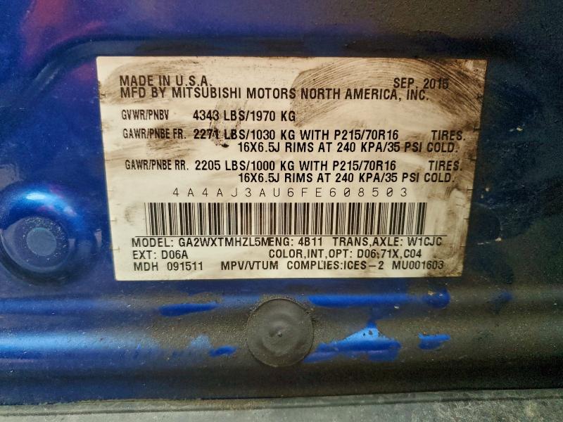 Photo 14 from auction – 2015 MITSUBISHI RVR with VIN 4A4AJ3AU6FE608503