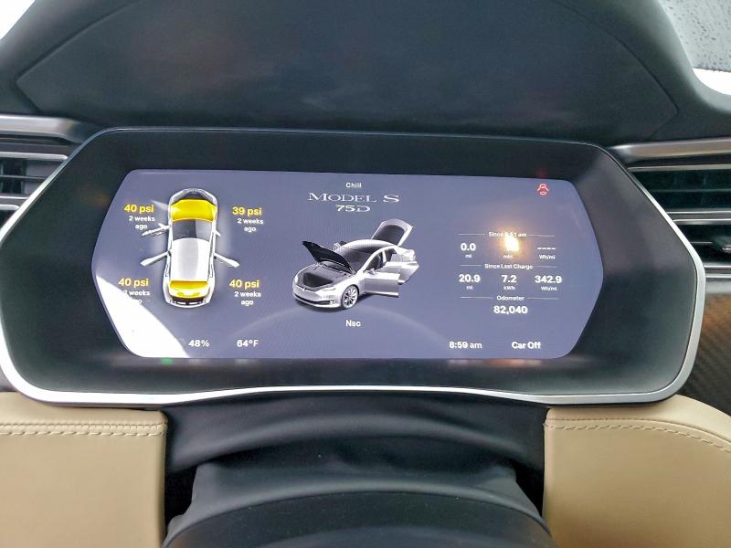 Photo 9 from auction – 2017 TESLA MODEL S with VIN 5YJSA1E25HF170423