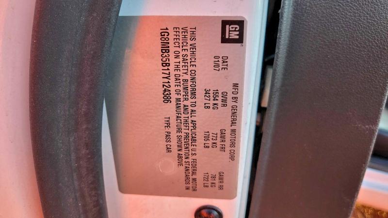 Photo 10 from auction – 2007 SATURN SKY with VIN 1G8MB35B17Y124386