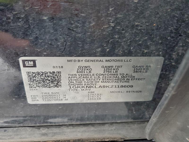 Photo 14 from auction – 2019 GMC ACADIA SLE with VIN 1GKKNKLA9KZ118609