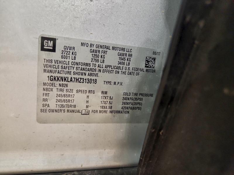 Photo 14 from auction – 2017 GMC ACADIA SLE with VIN 1GKKNKLA7HZ313018