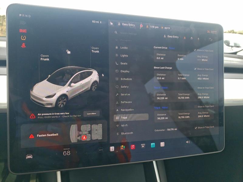 Photo 9 from auction – 2021 TESLA MODEL Y with VIN 5YJYGDEE4MF090903