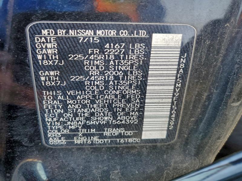 Photo 14 from auction – 2015 NISSAN JUKE S with VIN JN8AF5MV9FT564392