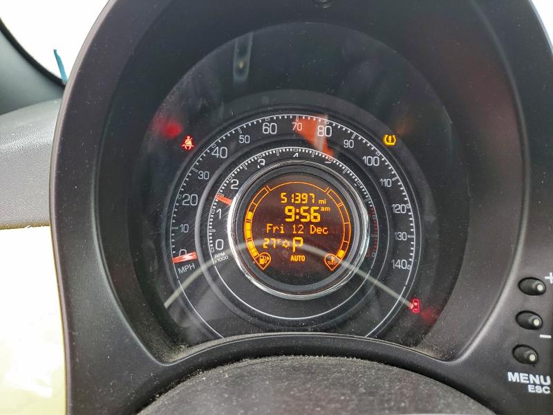 Photo 9 from auction – 2012 FIAT 500 with VIN 3C3CFFBR4CT106019