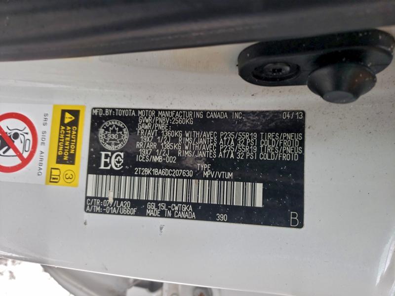 Photo 14 from auction – 2013 LEXUS RX 350 BAS with VIN 2T2BK1BA6DC207630
